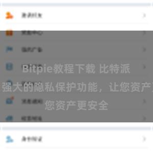 Bitpie教程下载 比特派钱包：强大的隐私保护功能，让您资产更安全