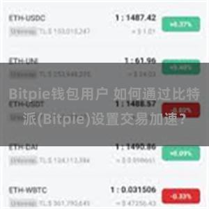 Bitpie钱包用户 如何通过比特派(Bitpie)设置交易加速？