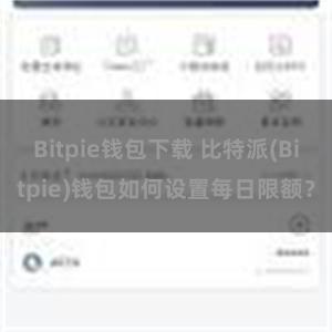 Bitpie钱包下载 比特派(Bitpie)钱包如何设置每日限额？