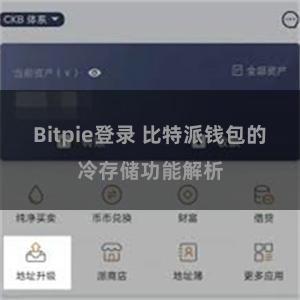 Bitpie登录 比特派钱包的冷存储功能解析