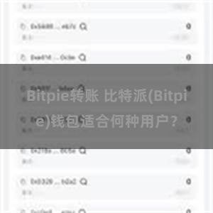 Bitpie转账 比特派(Bitpie)钱包适合何种用户？