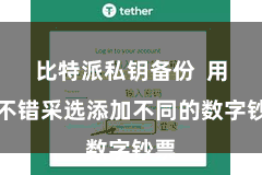 比特派私钥备份  用户不错采选添加不同的数字钞票