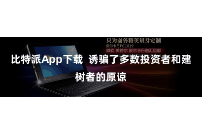 比特派App下载  诱骗了多数投资者和建树者的原谅